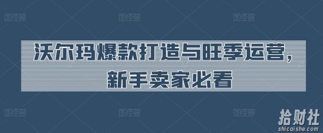 沃尔玛爆款打造与旺季运营,新手卖家必看