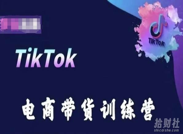 TikTok电商带货训练营,跟随时代潮流,跨境掘金