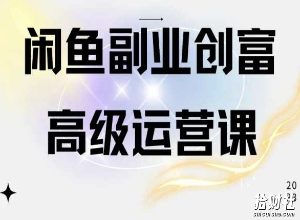 闲鱼电商运营高级课程，一部手机学会闲鱼开店賺米