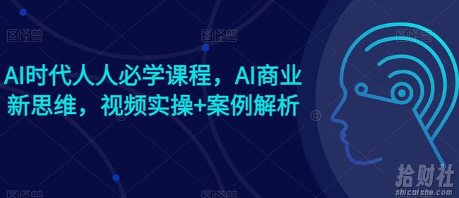 AI时代人人必学课程，AI商业新思维，视频实操+案例解析【赠AI商业爆款案例】