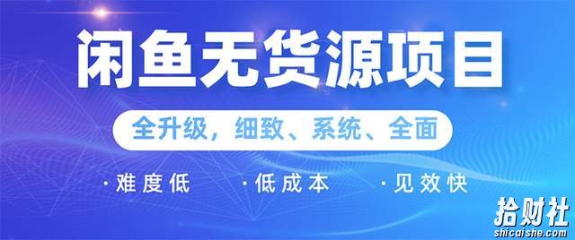 王渣男闲鱼无货源项目2.0：0基础玩转闲鱼价格差&信息差，轻松月入过万元