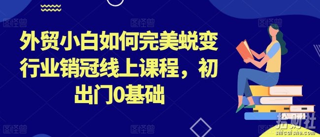 外贸小白如何完美蜕变行业销冠线上课程,初出门0基础