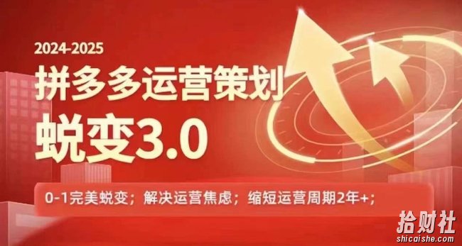 2024-2025拼多多运营策略蜕变3.0,0~1完美蜕变,解决信息焦虑