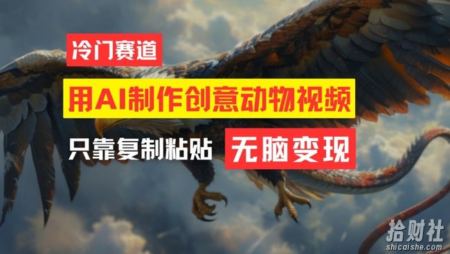 用AI制作创意动物视频,简单操作,月入过万【揭秘】