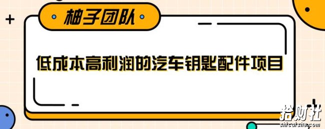 线下暴利賺米生意,低成本高利润的汽车钥匙配件项目【视频教程】