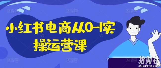 小红书电商从0-1实操运营课,小红书手机实操小红书/IP和私域课/小红书电商电脑实操板块等