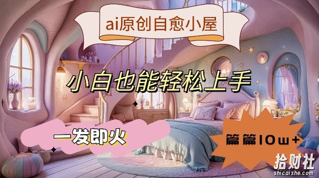 ai原创治愈小屋，小白也能轻松上手，一发即火，篇篇10w+【揭秘】