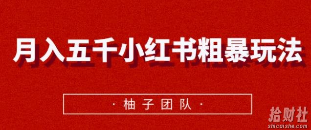 月入五千小红书粗暴賺米玩法,适合上班族的賺米副业【视频课程】