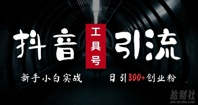 2024最新抖音工具号引流玩法，高效日引300+创业粉，当天变现5k，小白也可成为实战高手