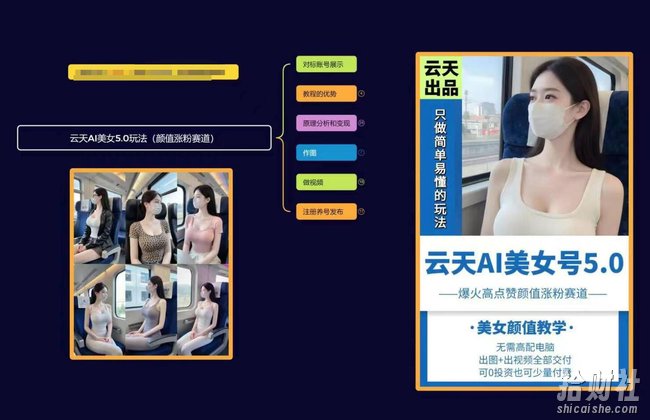 云天AI美女号5.0，爆火高点赞颜值涨粉赛道