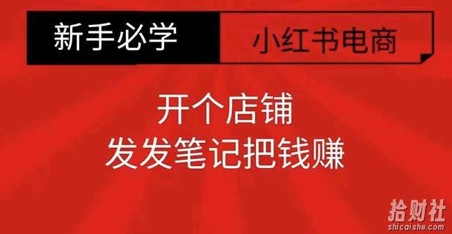 小红书零食共创【新手易上手】开个店铺，发发笔记把钱赚