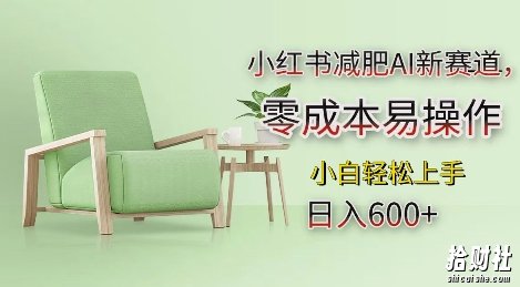 小红书减肥AI新赛道，零成本易操作，日入多张，小白轻松上手【揭秘】