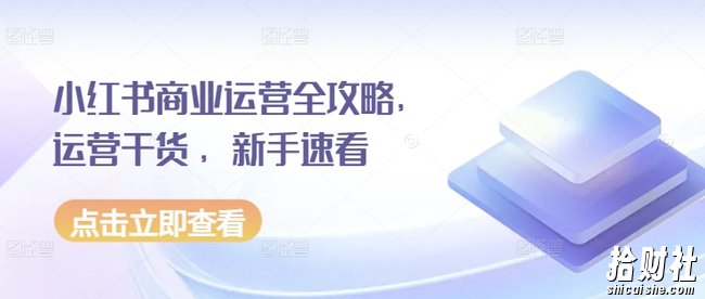 小红书商业运营全攻略,运营干货 ,新手速看