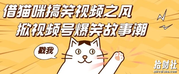借猫咪搞笑视频之风,掀视频号爆笑故事潮,轻松日入四位数,无门槛快速入门!