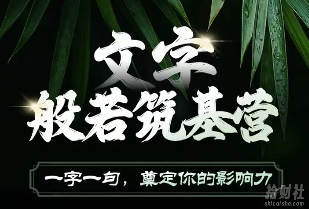 文字般若筑基营,用文字打造自己的影响力,写好文案 写出影响力 写出吸金力