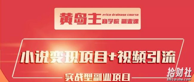 黄岛主小说变现副业项目：老项目新玩法，视频被动引流躺赚模式