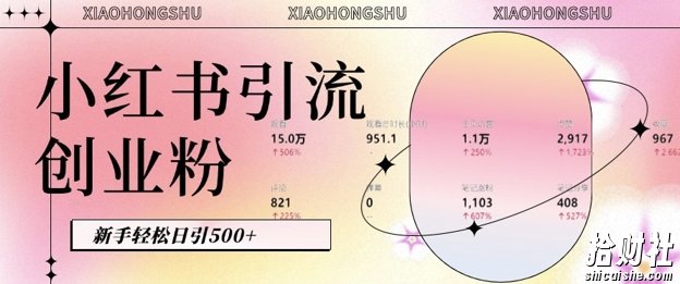 小红书私域引流无脑操作法：AI生成内容，粉丝自动转化，新手轻松日引500+创业粉