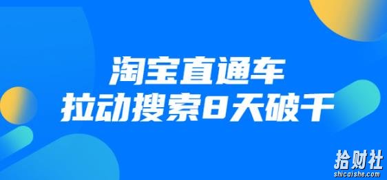 进阶战速课：2021年4月最新淘宝直通车拉动搜索8天破千（视频课程）