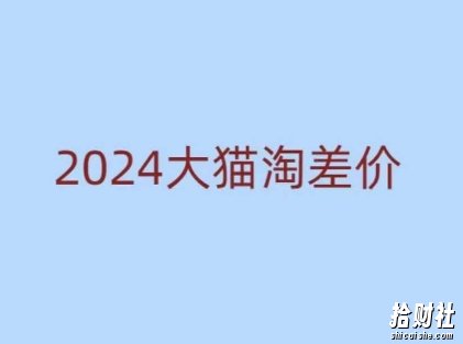 2024版大猫淘差价课程,新手也能学的无货源电商课程