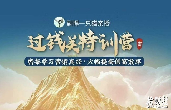 剽悍一只猫-过钱关特训营,学习营销真经 大幅度提高创富效率