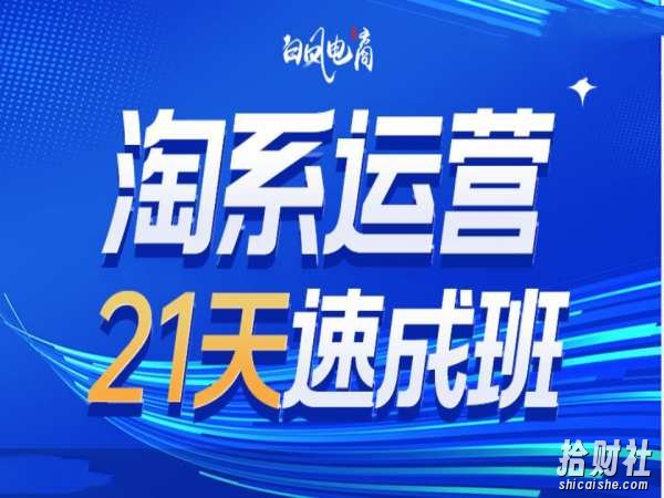 淘系运营21天速成班35期,年前最后一波和2025方向