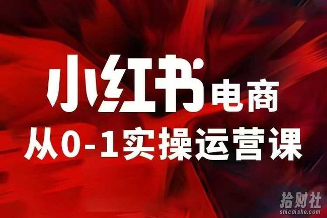 小红书电商运营,97节小红书vip内部课,带你实现小红书賺米