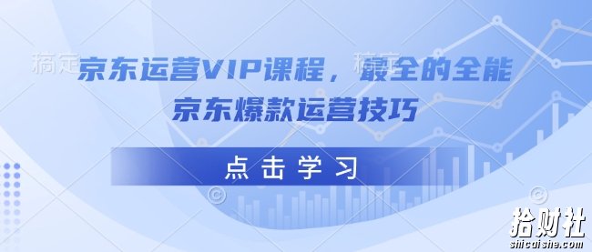 京东运营VIP课程，最全的全能京东爆款运营技巧