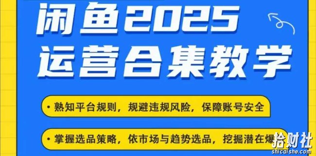 2025闲鱼电商运营全集,2025最新咸鱼玩法