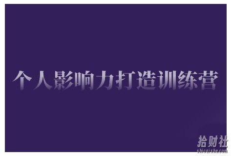 个人影响力打造训练营，掌握公域引流、私域运营、产品定位等核心技能，实现从0到1的个人IP蜕变