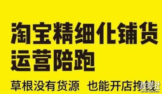 淘宝精细化铺货运营陪跑(部分更新至2025),草根没有货源 也能开店挣钱