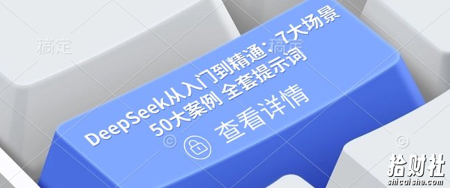 DeepSeek从入门到精通：7大场景 50大案例 全套提示词【文档】