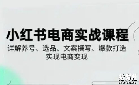 小红书从0-1实操课(2023-2025),详解养号、选品、文案撰写、爆款打造实现电商变现
