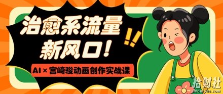 治愈系流量新风口,AI+宫崎骏动画创作实战课,从0到1打造爆款视频