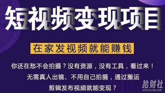 随风短视频变现项目:从0到1教你打造爆款短视频变现,在家发视频就能賺米