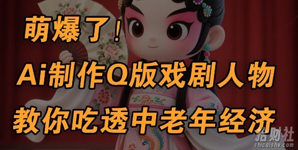 用Ai制作Q版戏剧人物,手把手教你吃透中老年经济,5分钟一个成品,多渠道变现