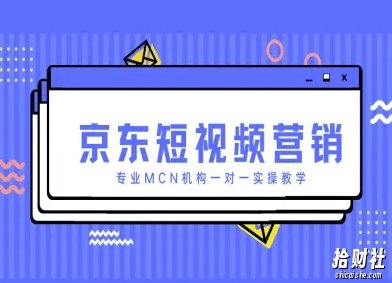 京东短视频营销项目,专业MCN机构一对一实操教学