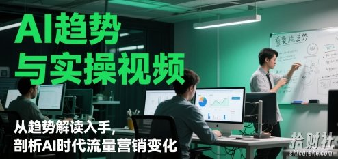 AI趋势与实操视频，从趋势解读入手，剖析AI时代流量营销变化
