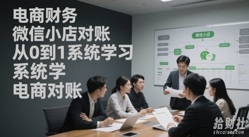 电商财务微信小店对账,从0到1系统学习电商对账