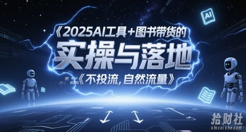 2025AI工具+图书带货的实操与落地，图文起号带货全攻略，不投流，自然流量