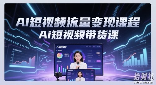 Ai短视频流量变现课程，Ai短视频带货课