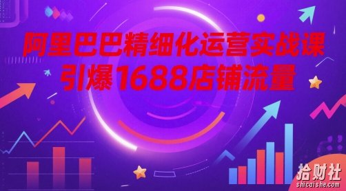 阿里巴巴精细化运营实战课，引爆1688店铺流量