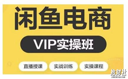 2021闲鱼副业月入过万进阶课程,掌握闲鱼电商所需的各项技能【视频课程】