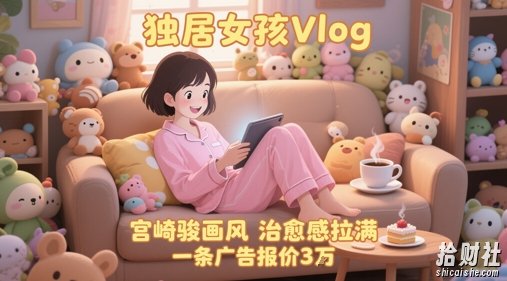 单个账号涨粉71W!用AI制作独居女孩Vlog,宫崎骏画风,治愈感拉满,一条广告报价3W