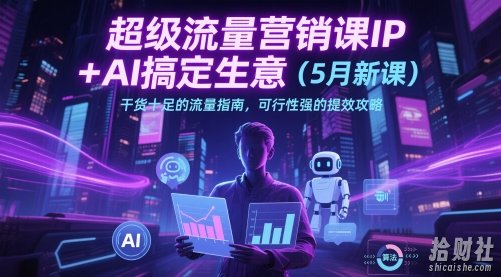 超级流量营销课IP+AI搞定生意(5月新课)干货十足的流量指南,可行性强的提效攻略