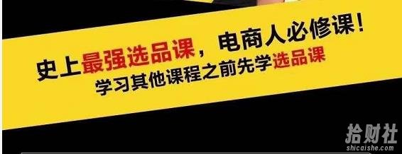 逐鹿蓝海高利润选品课:你只要能选好一个品,就意味着一年轻松几百万的利润