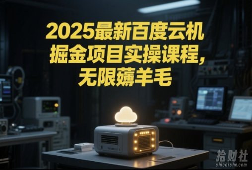 2025最新百度云机掘金项目实操课程单窗口保底5-10元月收益单窗口150+【揭秘】