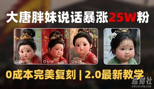 AI大唐胖贵妃说话2.0,40条视频暴涨40w粉,附独家变现攻略