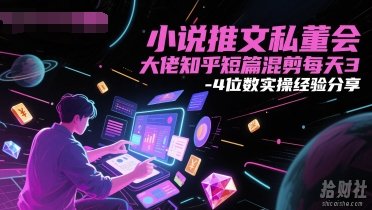 小说推文私董会大佬知乎短篇混剪每天3-4位数实操经验分享