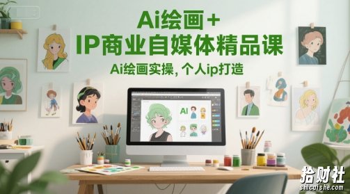 Ai绘画+IP商业自媒体精品课,Ai绘画实操,个人ip打造