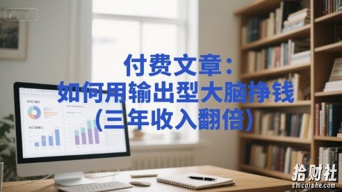 付费文章:如何用输出型大脑挣钱(三年收入翻倍)
